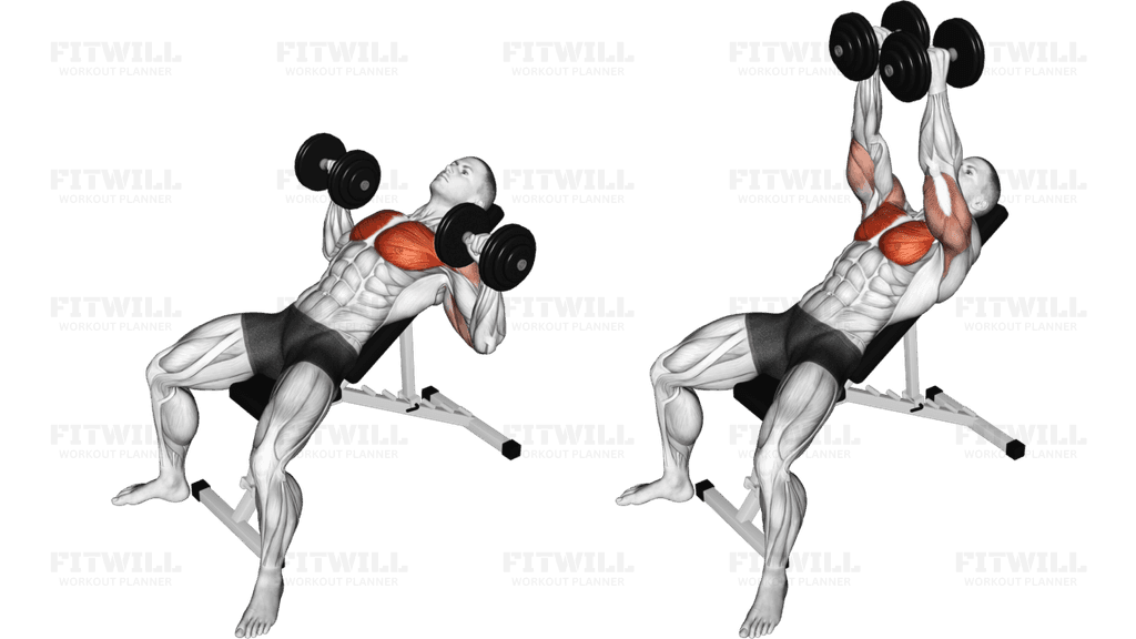 Dumbbell Incline Twist Press