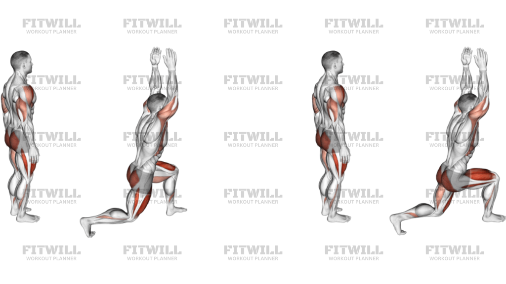 Bodyweight Reverse Lunge With Overhead Reach