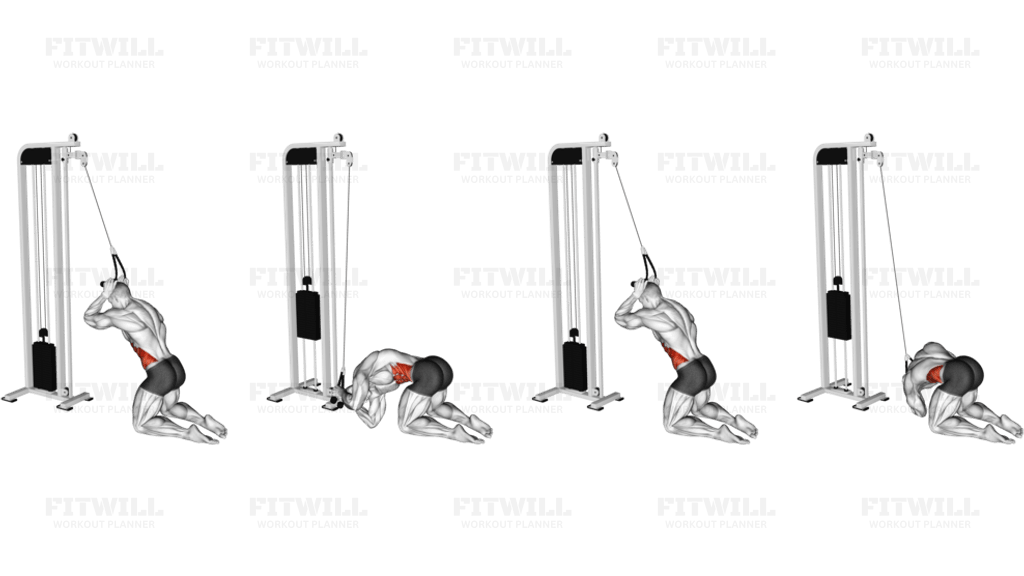 Cable Rope Kneeling Side Crunch