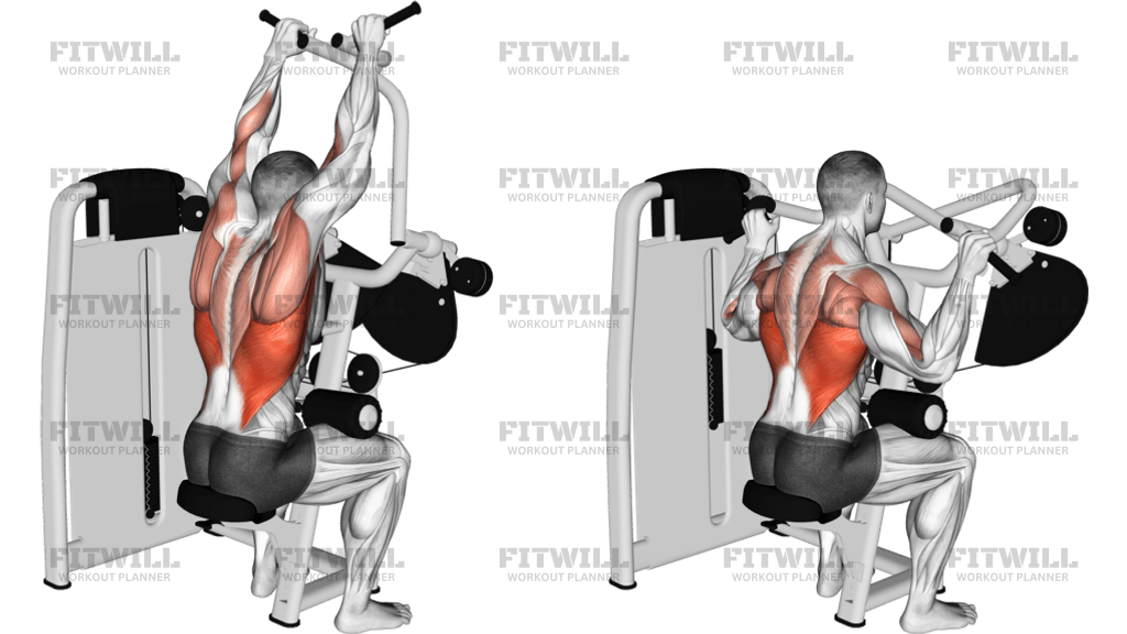 Lever Cross Lat Pulldown