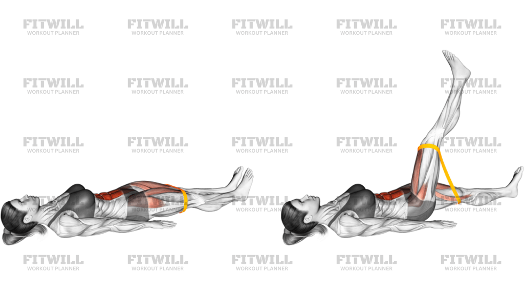 Resistance Band Lying Leg Raise