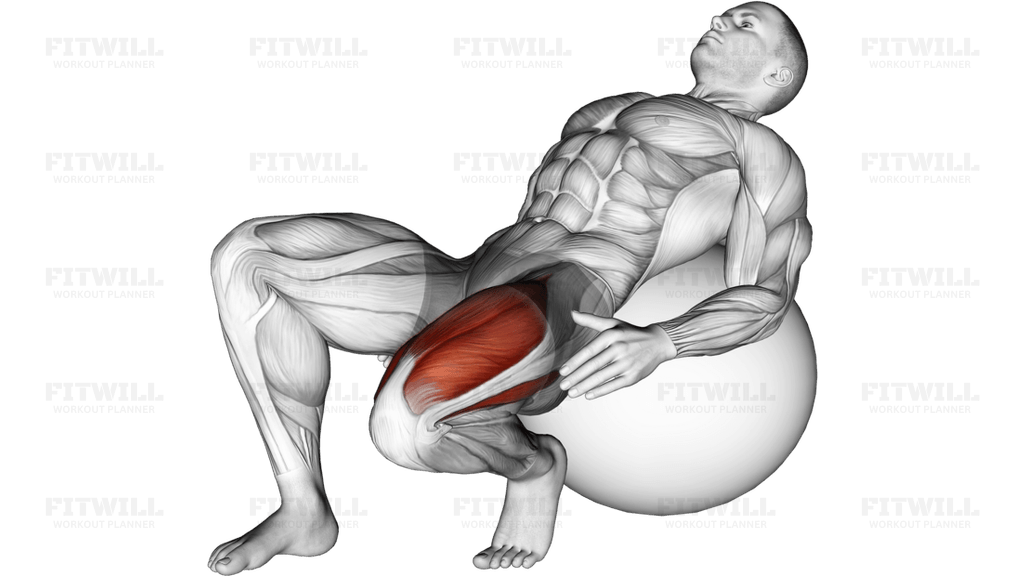 Exercise Ball Seated Quad Stretch