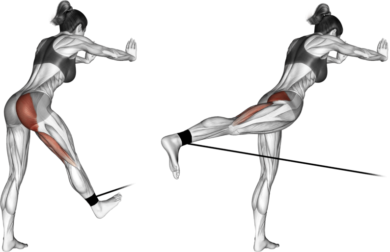 Band bent-over hip extension