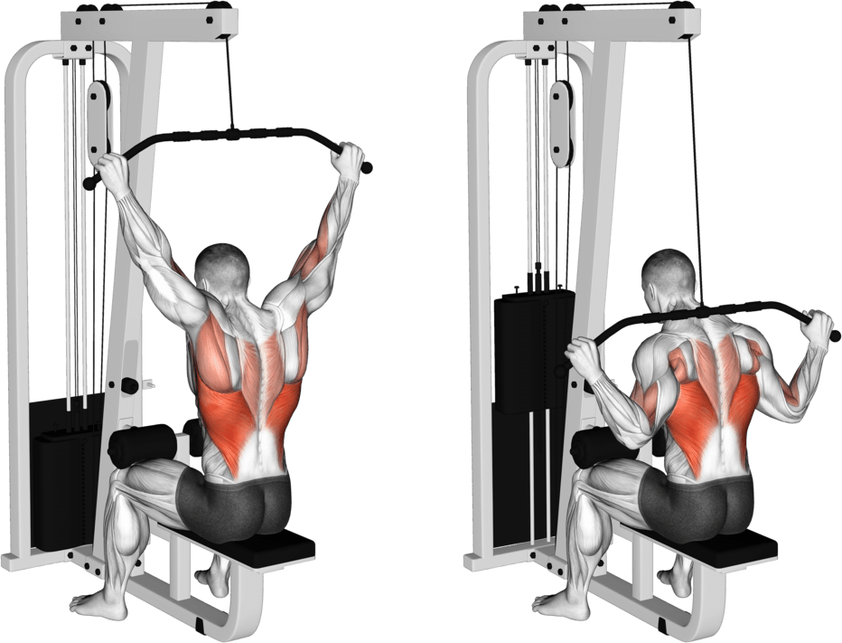 Cable Wide Grip Rear Pulldown Behind Neck