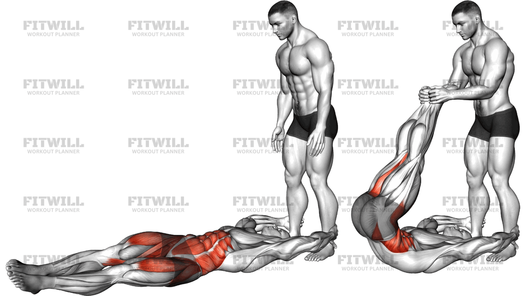 Assisted Lying Leg Raise With Lateral Throw Down