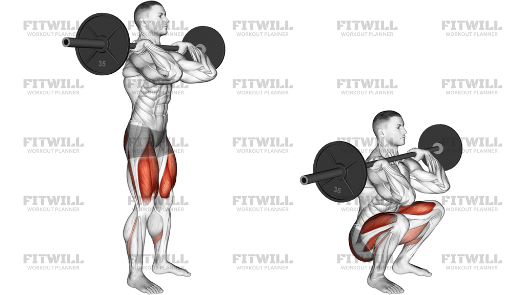 Barbell Clean-Grip Front Squat