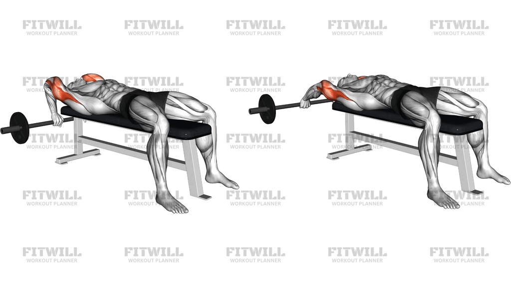 Barbell Lying Close-Grip Triceps Extension