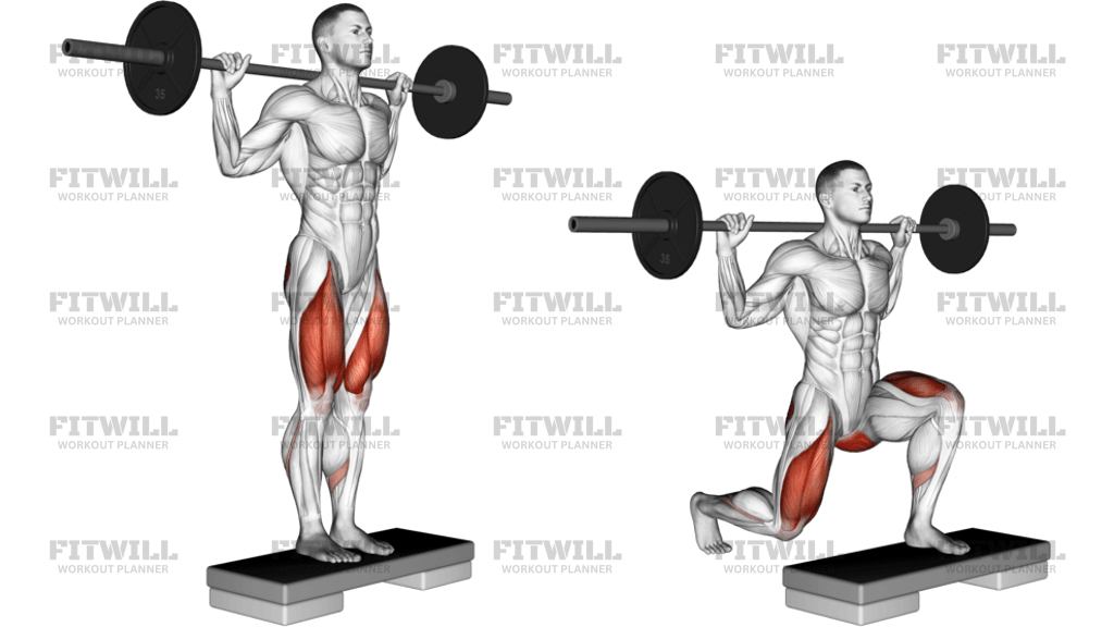 Barbell Rear Lunge Version 2