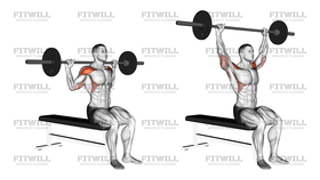 Barbell Seated Behind Head Military Press