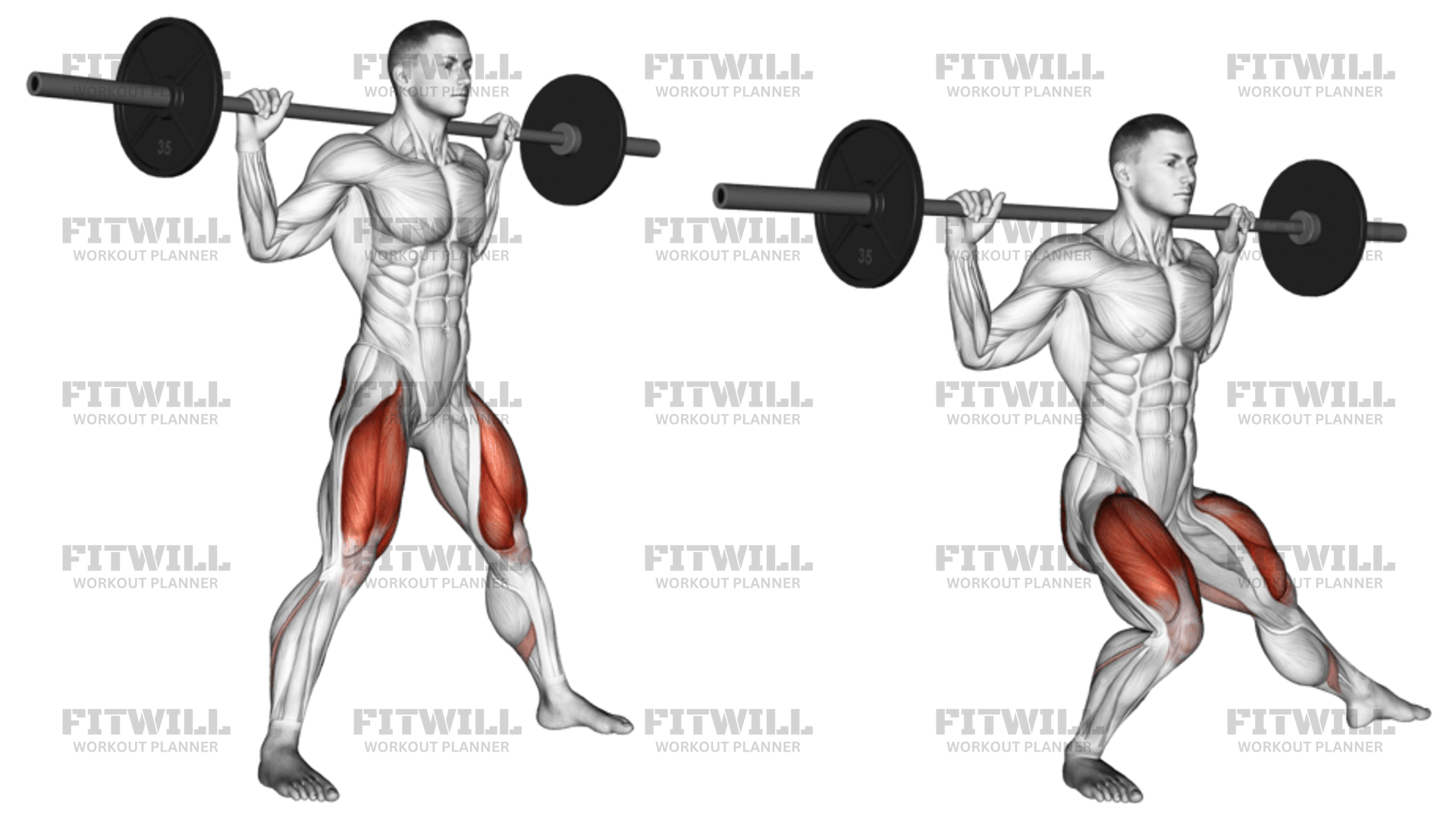Barbell Side Split Squat Version 2 Exercise Guide Video Techniques