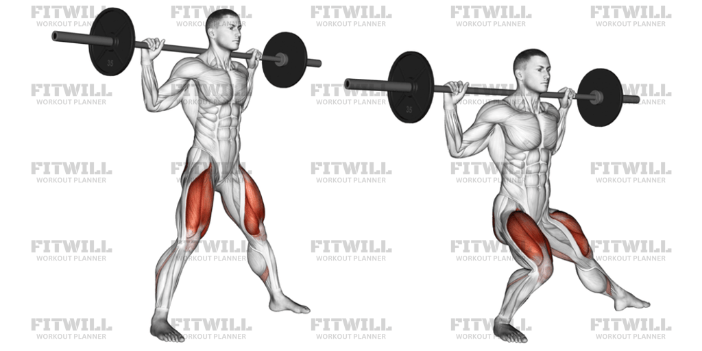 Barbell Side Split Squat Version 2: Exercise Guide, Video, Techniques ...