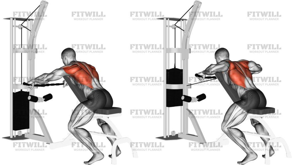 Cable Decline Seated Wide-Grip Row