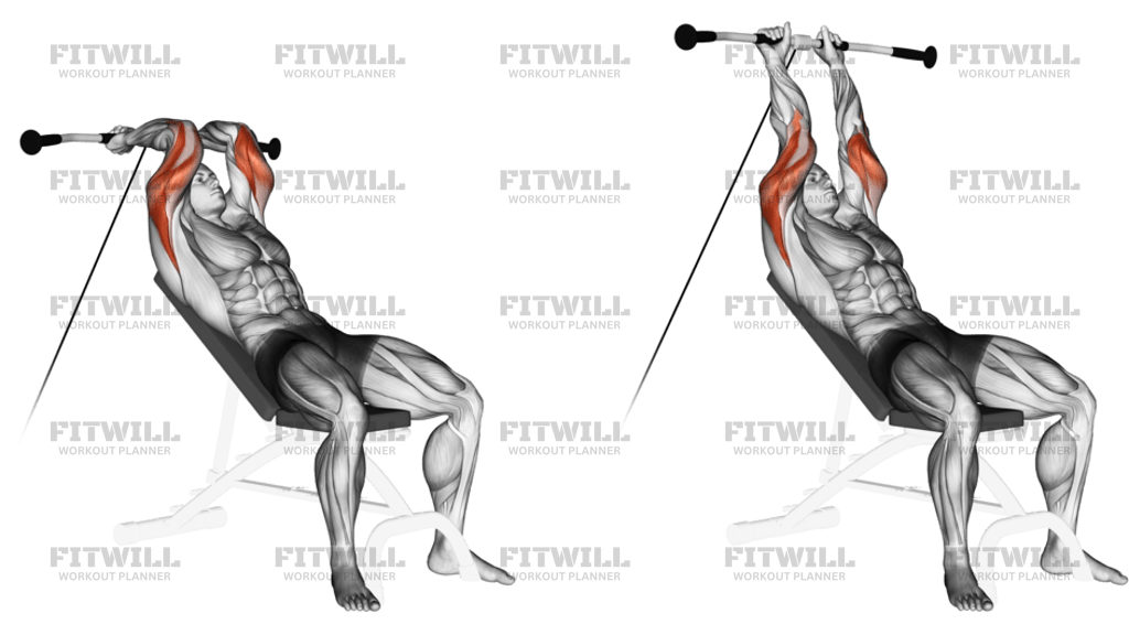 Cable Incline Triceps Extension