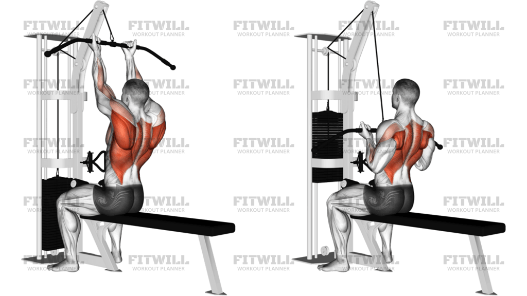 Cable Reverse-Grip Straight Back Seated High Row