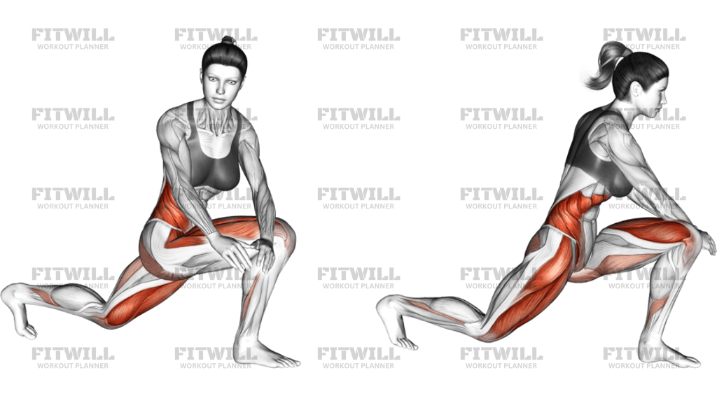 Crossover Kneeling Hip Flexor Stretch