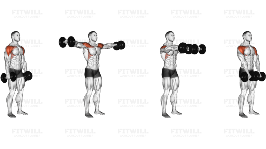 Dumbbell Lateral to Front Raise