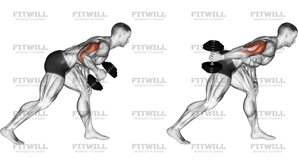 Dumbbell One-Arm Kickback