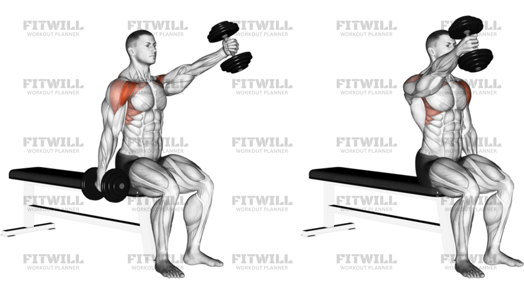 Dumbbell Seated Alternate Front Raise