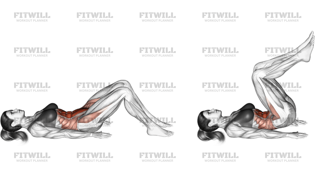 Hip Crunch With Knees Bent