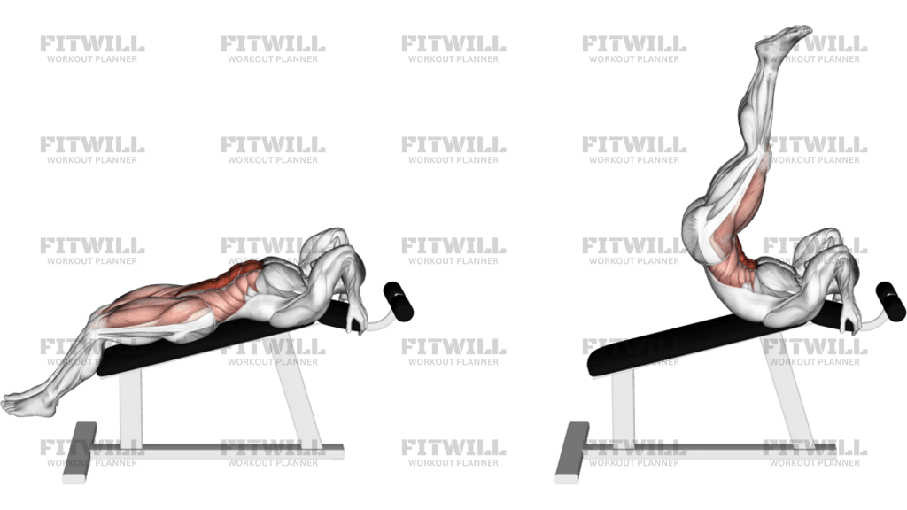 Incline Leg Hip Raise Leg Straight