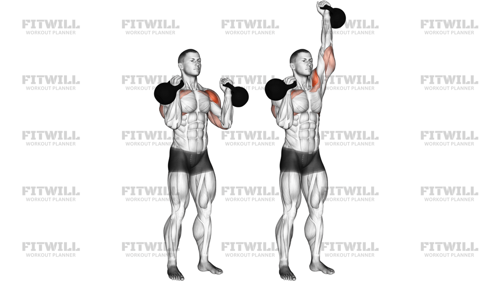 Kettlebell Alternating Press