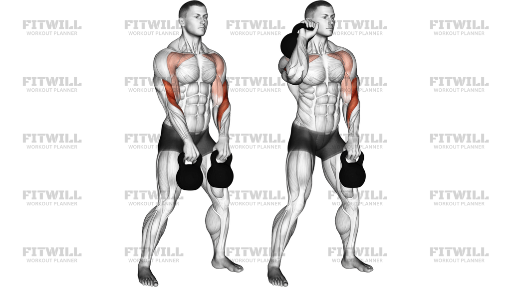 Kettlebell Double Alternating Hang Clean