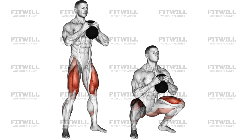 Sentadilla Goblet Con Kettlebell