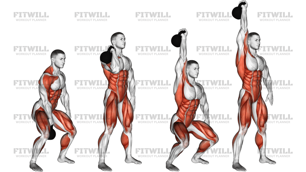 Kettlebell One-Arm Clean And Jerk