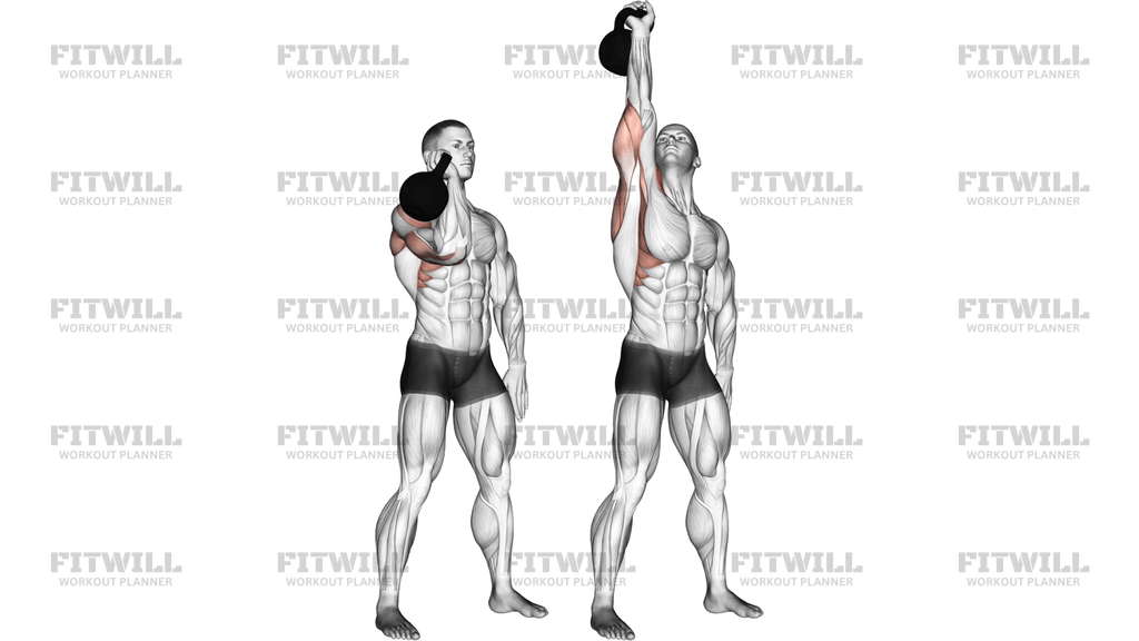 Kettlebell One-Arm Military Press To The Side