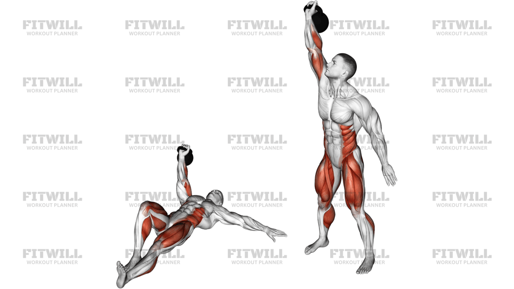 Kettlebell Turkish Get Up Squat Style