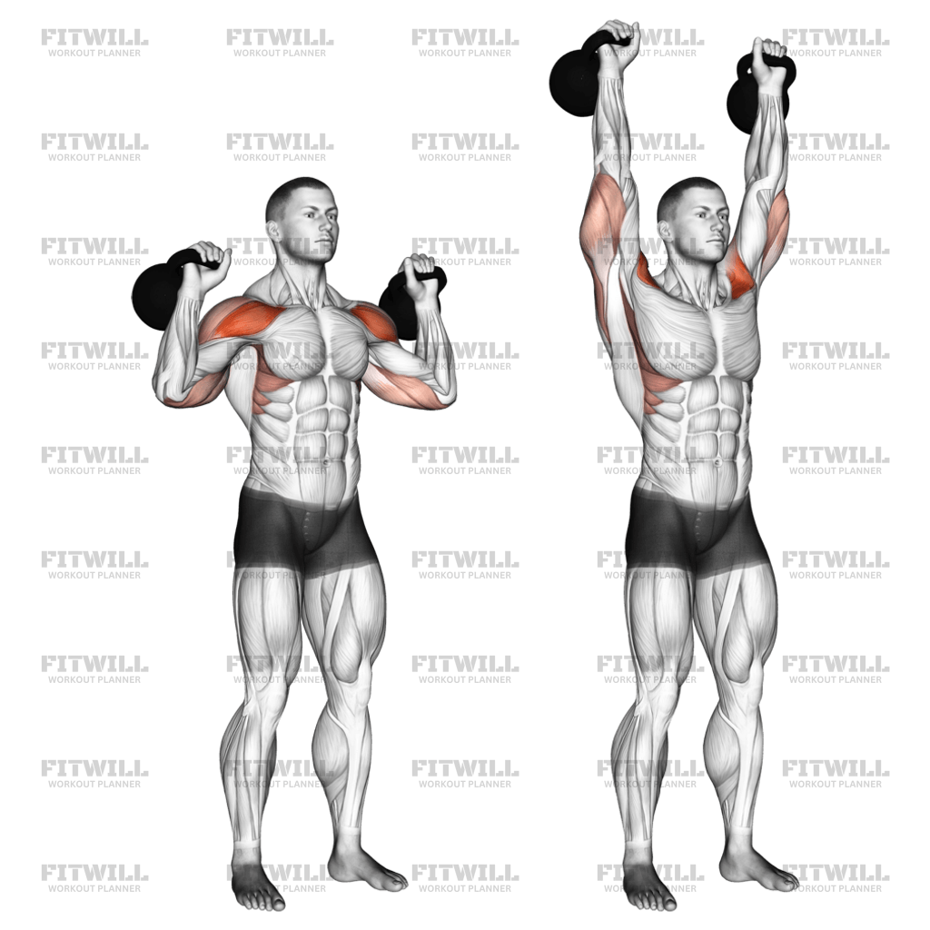 Military press with kettlebell sale