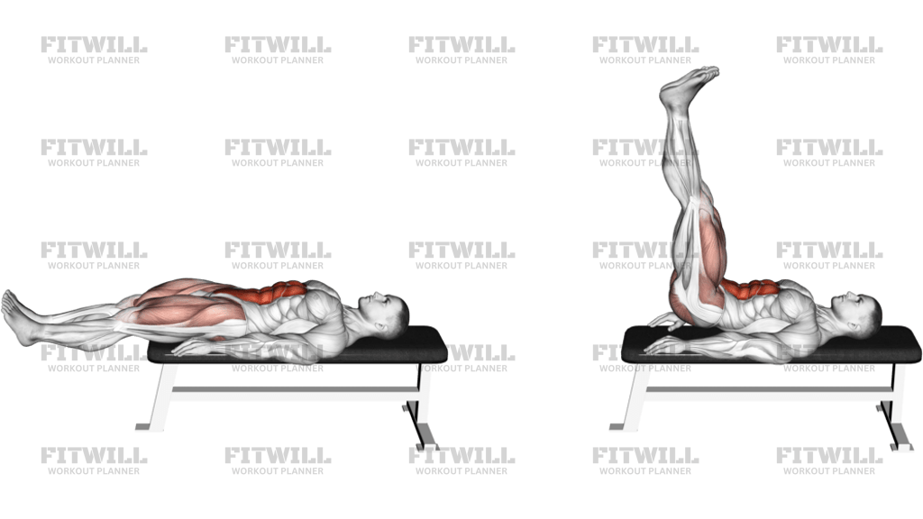 Lying Leg Raise Flat Bench