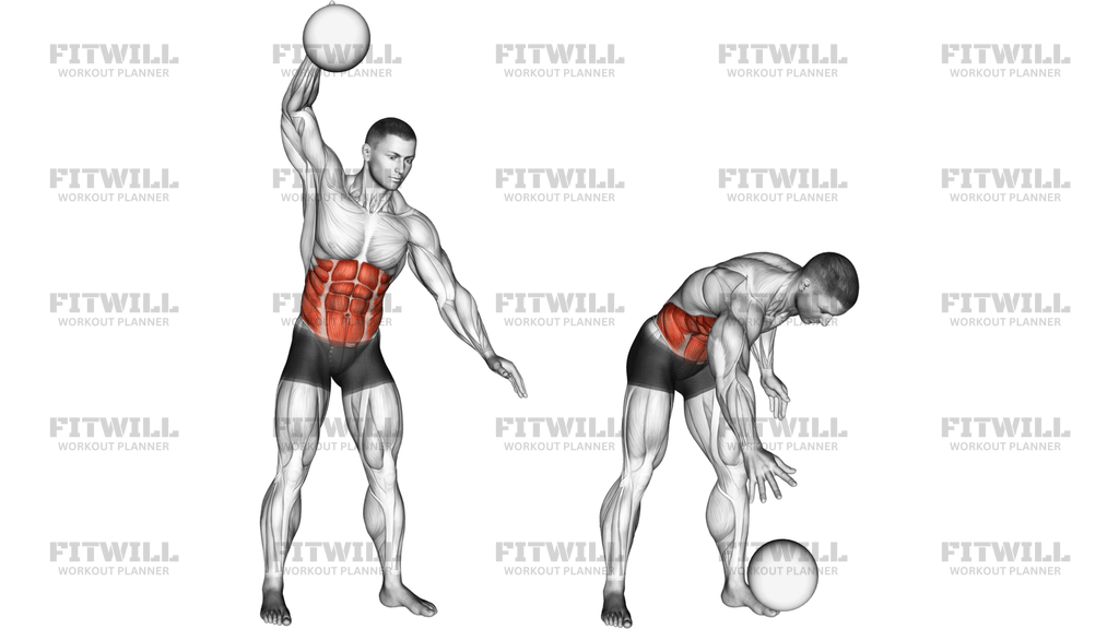 One-Arm Slam With Medicine Ball