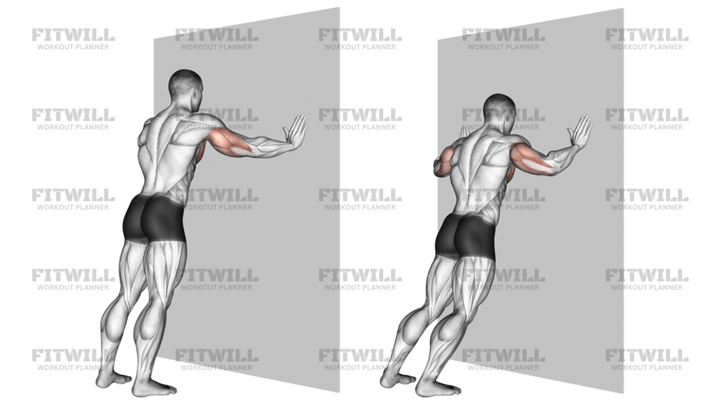 Wall Push-Up Wide-Grip