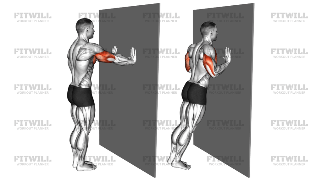 Wall Push-Up Close-Grip