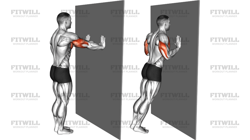 Wall Push-Up Close-Grip