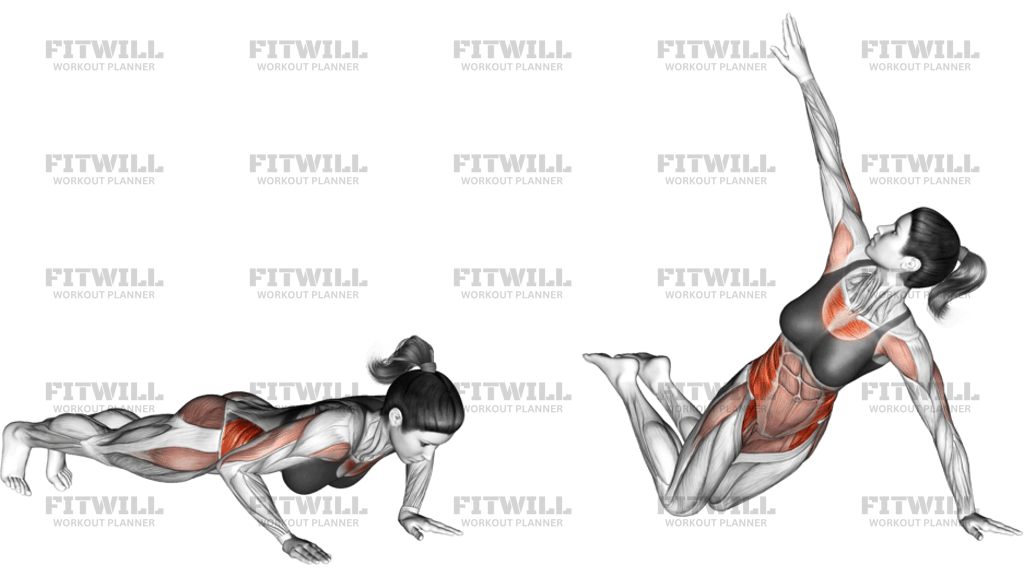 Rotate Push-Up On Knees