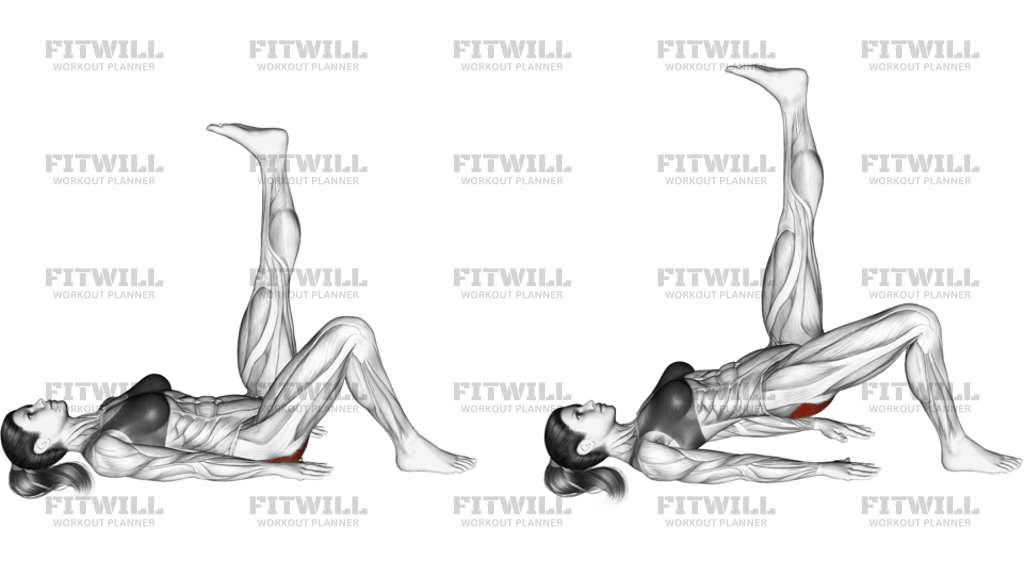 Single Leg Hip Bridge Straight Leg
