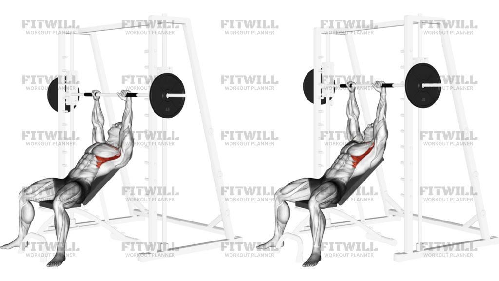Smith Incline Shoulder Raises