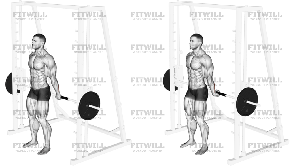 Smith Standing Back Wrist Curl