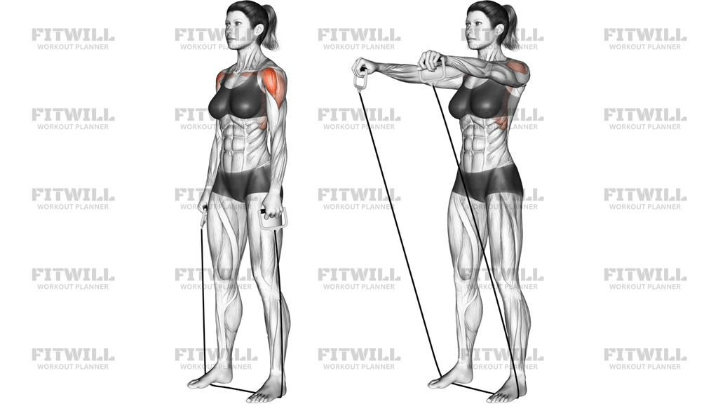 Standing Lateral Raise With Band