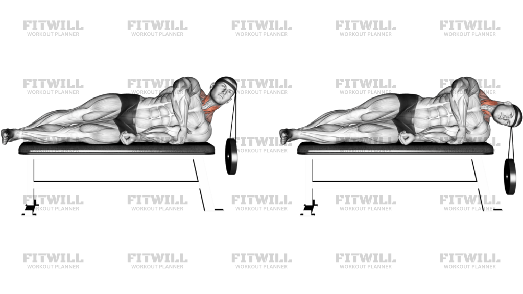 Weighted Lying Side Lifting Head With Head Harness
