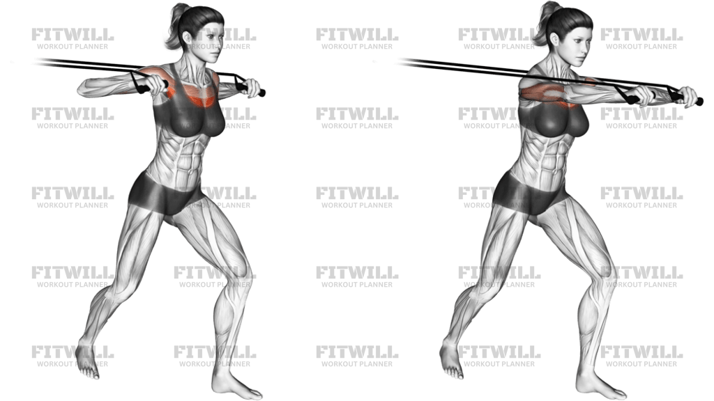 Band Standing Chest Press