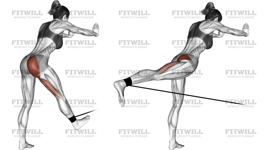 Band Bent-Over Hip Extension