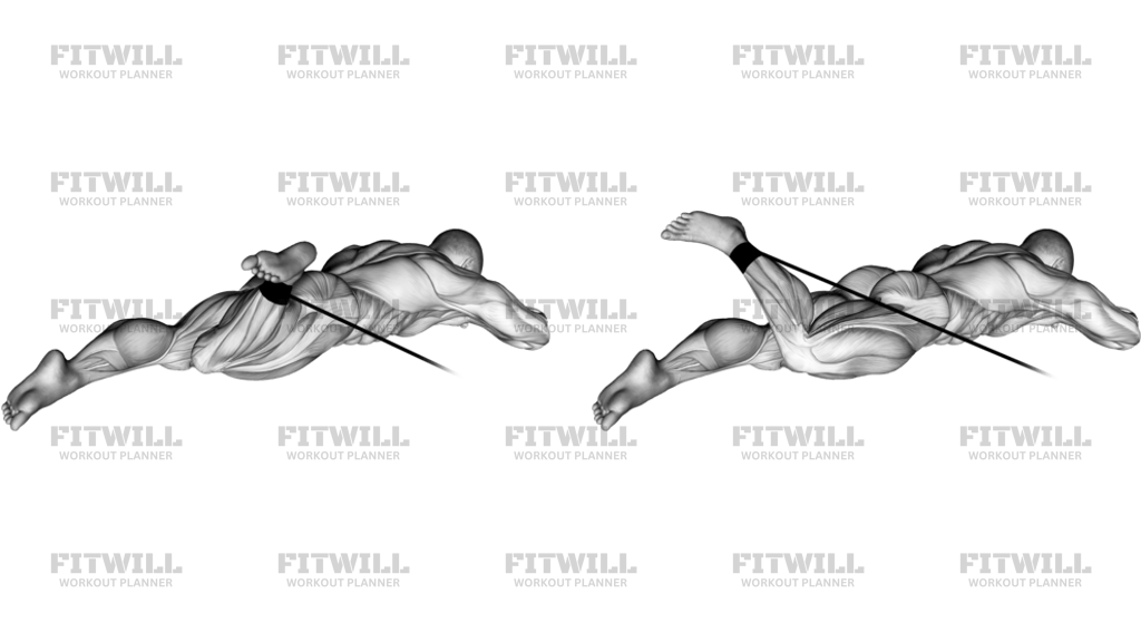 Band Lying Hip External Rotation