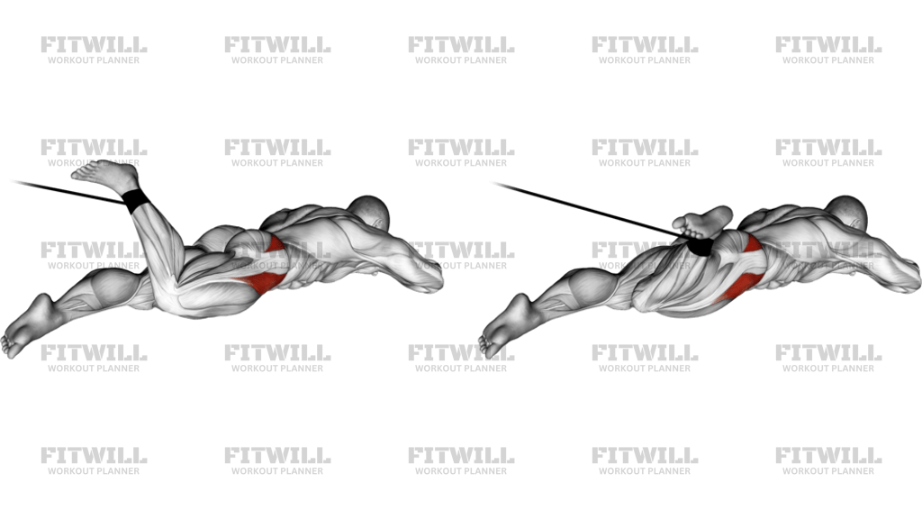 Band Lying Hip Internal Rotation