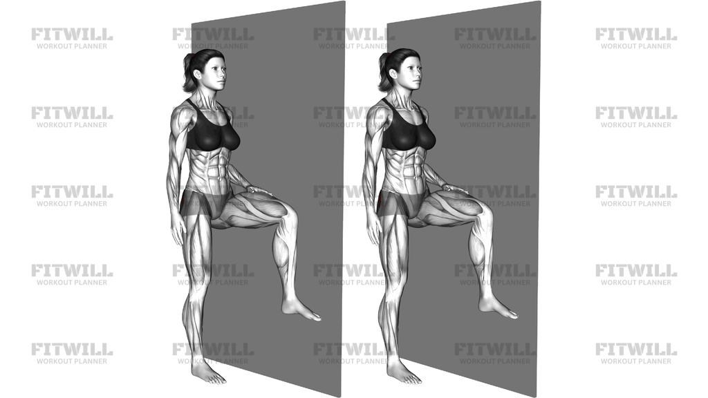 Standing Gluteus Medius Press Against Wall