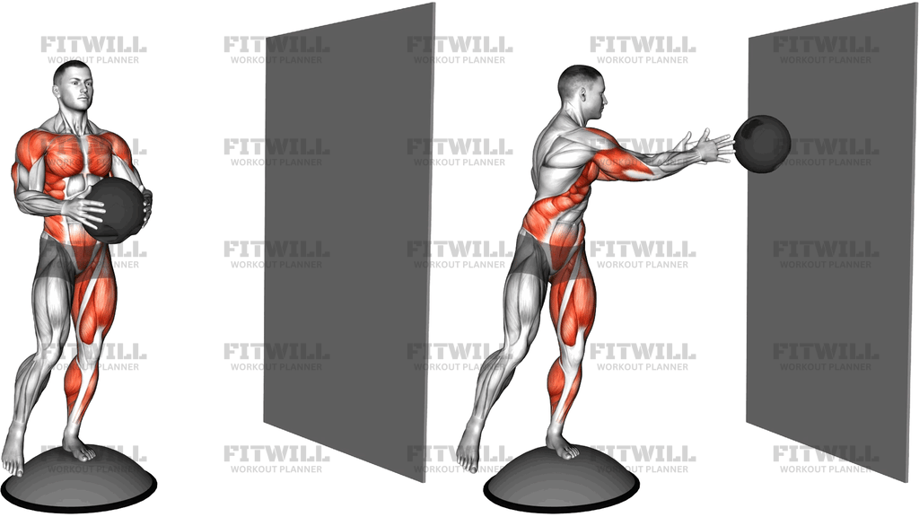 Medicine Ball Single Leg Balance Throw