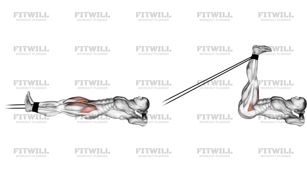 Band Lying Straight Leg Raise