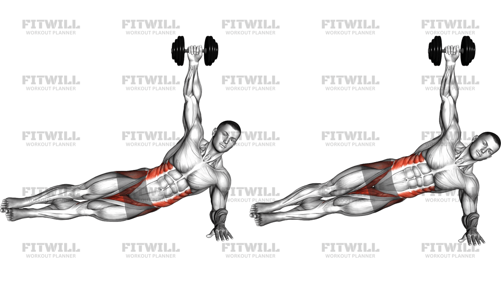 Dumbbell Side Plank (Version 2)